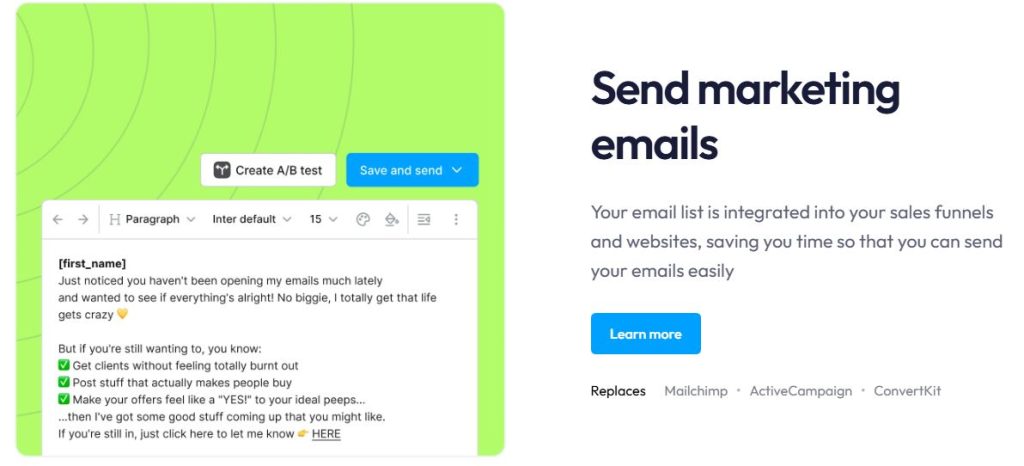 Systeme io Email marketing review