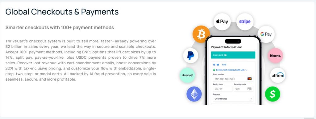 Thrivecart Checkouts & Payments