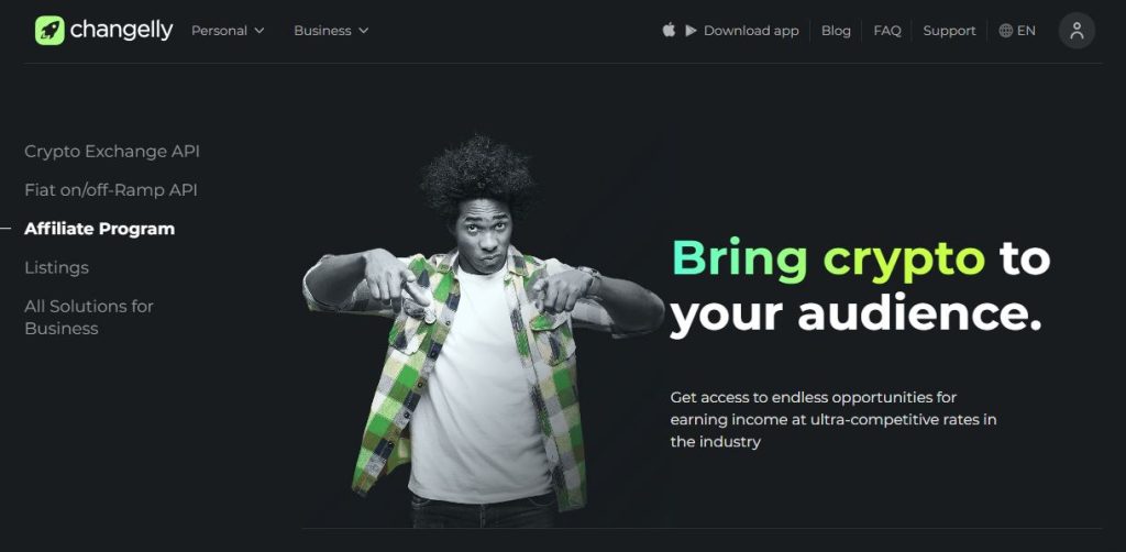 Changelly Affiliate program