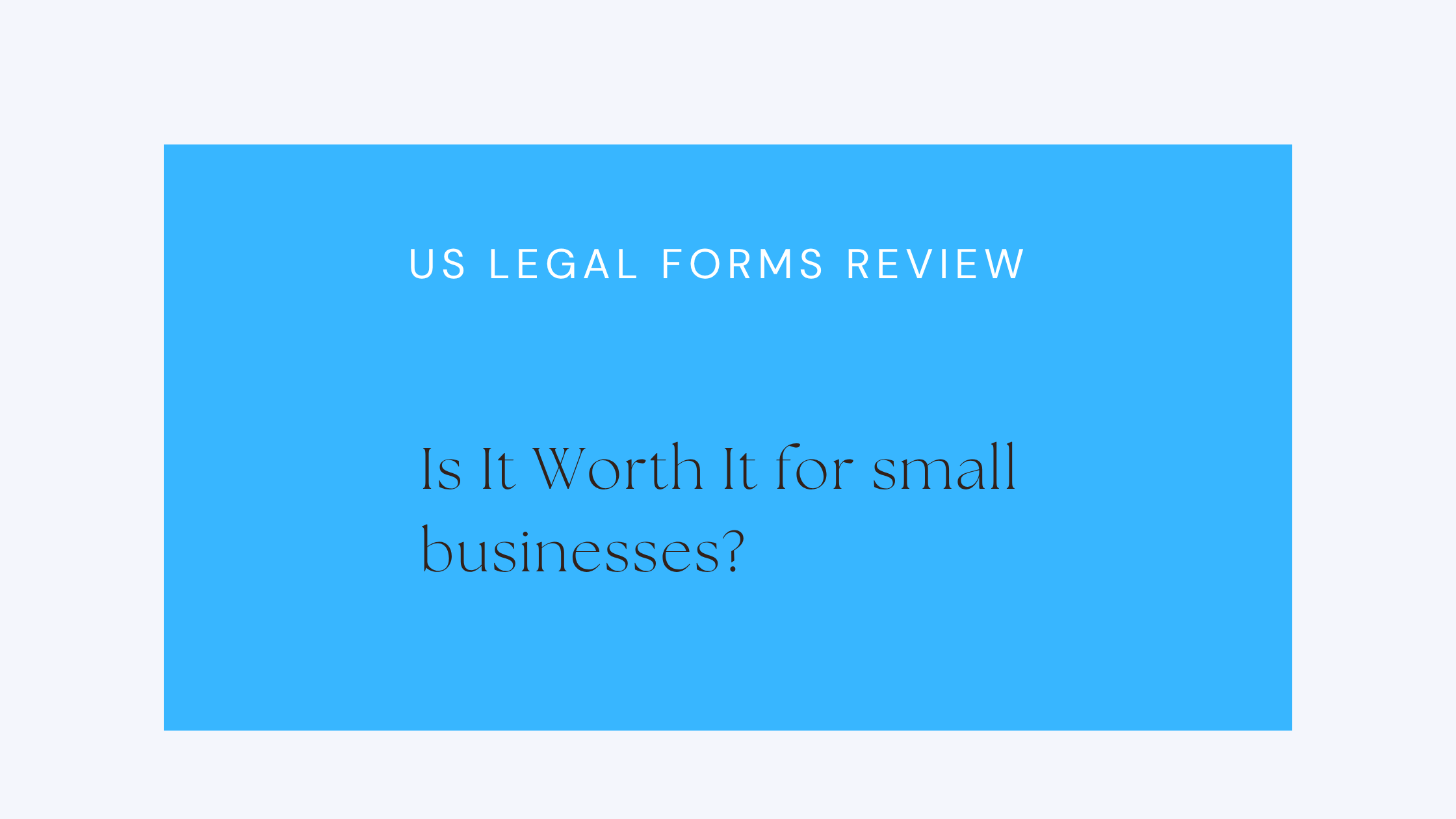 US Legal Forms review