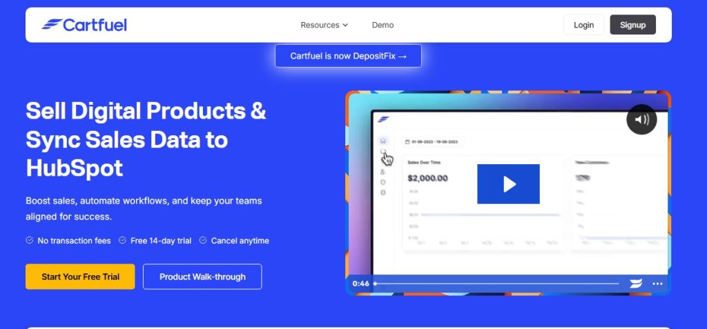 Cartfuel now DepositFix