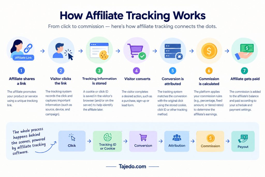 How does affiliate tracking work