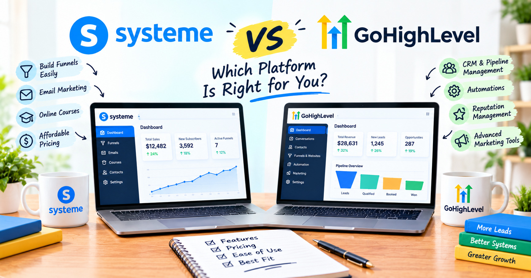Systeme vs GoHighLevel