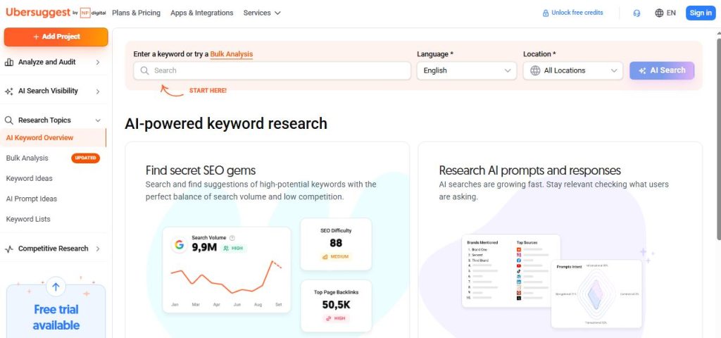 Ubersuggest